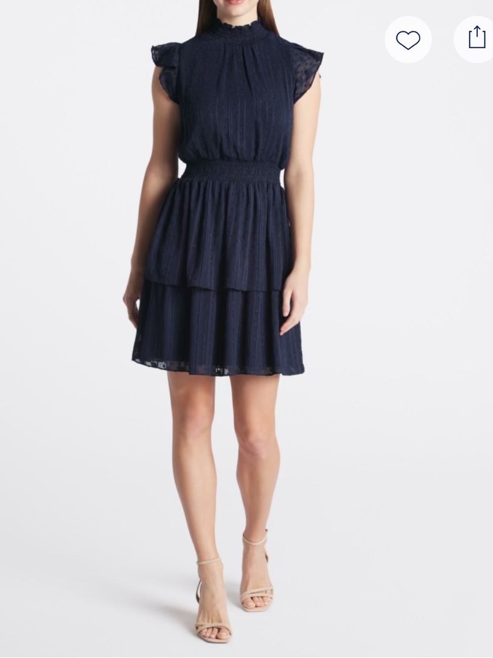 Fortune + Ivy Eloise Lace High Neck Tiered Dress